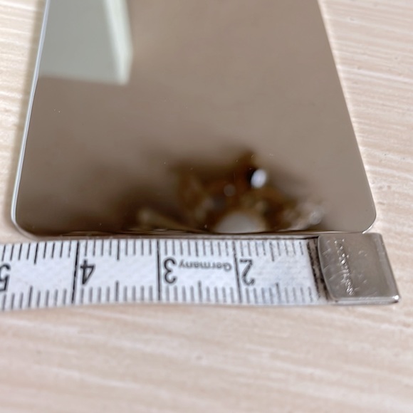 ROLEX polished Stainless Steel pocket wallet MIRROR brown leather case HTF RARE - Picture 7 of 7